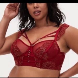 Torrid Red/Gold Longline Bra